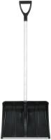 Лопата для уборки снега "Снеговик" 500х375х1355мм алюм. черенок; пластик. 68104