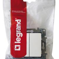 Механизм переключателя 2-кл. СП Etika Plus 10А IP20 250В 10AX безвинт. зажимы бел. Leg 672212