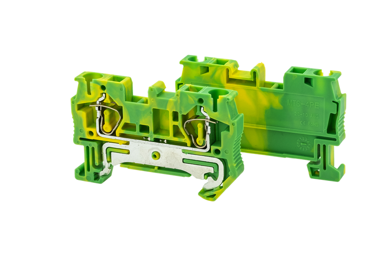 Клемма пружинная "Земля" 2.5кв.мм MTS-2.5PE ОВЕН 88301