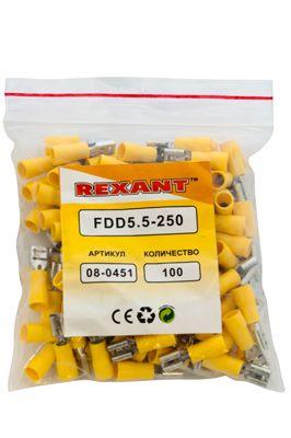 Клемма плоская изол. (гнездо) (VF 5.5-250) REXANT 08-0451