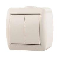 Выключатель 2-кл. ОП Ната 10А IP20 бел. LEZARD 710-0200-101