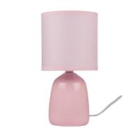 Светильник настольный JH2-02-pk E14 IP20 130х130х255мм керамика; ткань; PVC-пластик роз. JazzWay 5062337