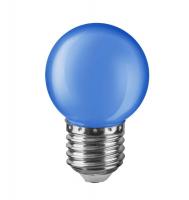 Лампа светодиодная 71 829 NLL-G45-1-230-B-E27 1Вт шар E27 220-240В син. Navigator 71829