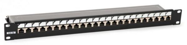 Патч-панель 19дюйм PP3-19-24-8P8C-C5E-SH-110D 1U 24 порта RJ45 полн. экран. кат.5e Dual IDC ROHS черн. Hyperline 246037