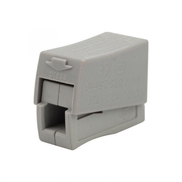 Клемма строительно-монтажная СМК 224 2-проводная 1.0-2.5/0.5-2.5кв.мм для светильника бел. (уп.5шт) Rexant 07-2411-5